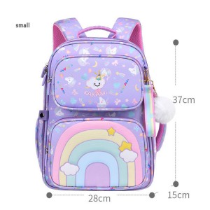 Girls primary pupil’s school bag 1 to grade 6 children girl portable spinal waterproof during the backpack