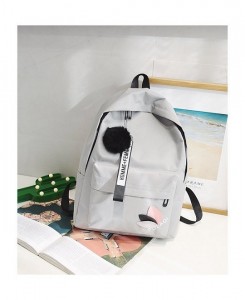 The new 2023 street korean style canvas backpack large capacity knapsack students bag handbag leaves