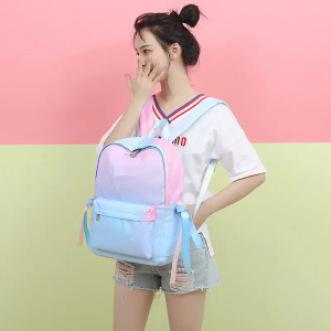 3CE Certified Girl Backpack 2021 New Cute Backpack High School Girl Junior High School Schoolbag Student Backpack