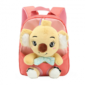 Children’s school bag fashion plush backpack splicing color kindergarten