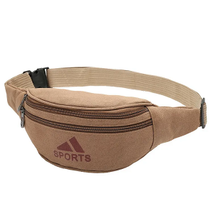 2023 new outdoor sport running large capacity waterproof canvas sports waist bag