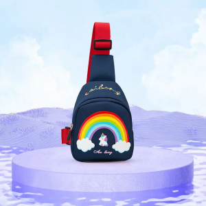 Rainbow Kindergarten neoprene schoolbag for primary school students