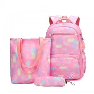 Primary school girls grade 4-6 Princess campus light anti splash Korean Backpack kids school bag with lunch box