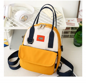 Manufacturer customized 2021 New Fashion contrast color small backpack multi-purpose backpack single shoulder backpack tiny back