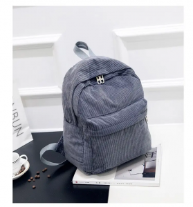 2023 new velvet backpack backpack large capacity leisure backpack solid color Korean version