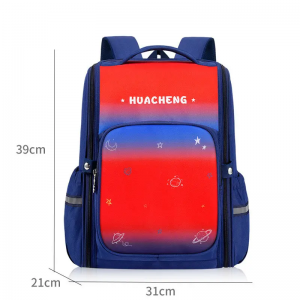 New gradient one-piece boys and girls custom printed logo schoolbag for primary school students school bags manufacture