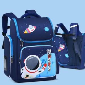 The New School Bag 1-6 Grade 3D Ridge Protection and Load Reduction Children’s School Bag for Primary School Students Nylon