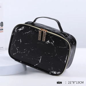 Waterproof Toiletry PU Leather Case Pouch Toiletry Bag Custom Logo Cosmetic Bag for Free Gift Bag