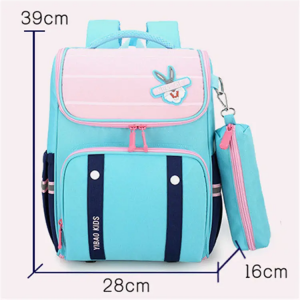 New 1-6 grade one piece space full folding schoolbag school pouch pencil case bag durable kids backpack school bag