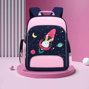 Astronaut new cartoon lightening children customized logo wholesale schoolbags