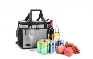 Wear resistant leather film  insulation picnic bag drink portable  large capacity beach food cooler bag for cans