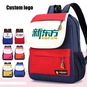 Children’s schoolbags printed logo children’s schoolbags printed word backpack high quality candy color school bag