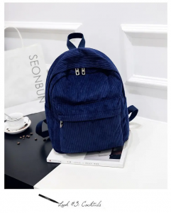 2023 new velvet backpack backpack large capacity leisure backpack solid color Korean version