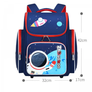 The New School Bag 1-6 Grade 3D Ridge Protection and Load Reduction Children’s School Bag for Primary School Students Nylon