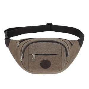 2023 new running multi-functional large capacity wear-resistant and anti-theft canvas waist bag