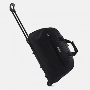 Hand-held men’s pull-rod bag on wheels luggage light folding boarding bag for business travel storage bag