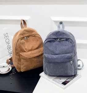 2023 new velvet backpack backpack large capacity leisure backpack solid color Korean version