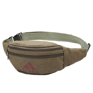 2023 new outdoor sport running large capacity waterproof canvas sports waist bag