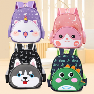 2023 new portable school bag for children aged 5-9, kindergarten ear school bag, cute cartoon school bag for boys and girls