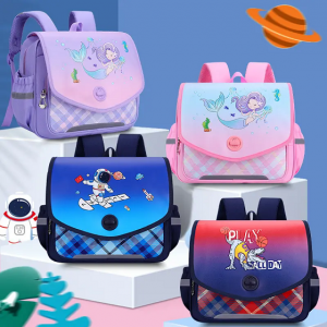 Horizontal schoolbag backpack for boys and girls