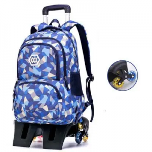 Capacity six wheel stair climbing primary and secondary students pull rod hand pull box drag schoolbag