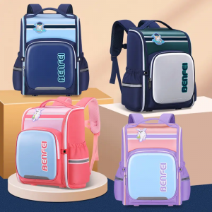 2023 Summer New Schoolbag Colorful Nylon Large Capacity Multi-color Optional Weight-loss Children’s Schoolbag School