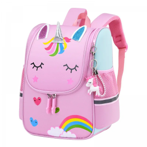 The new cartoon space bag cute lightweight tiger Unicorn backpack for boys and girls