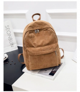 2023 new velvet backpack backpack large capacity leisure backpack solid color Korean version