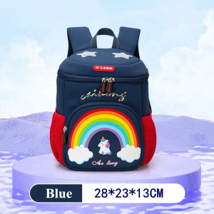 Rainbow Kindergarten neoprene schoolbag for primary school students