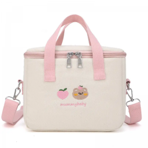 hand-held mommy bag cute bear bottle diaper storage bag one shoulder slant lunch bag