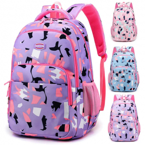 New school bag fashion backpack for primary school girls lightweight load reduction ridge protection 6-12 years old backpack