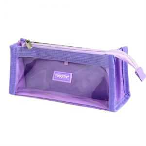 Transparent wholesale double-layer examination special large capacity simple multi-functional open convenient PVC stationery bag