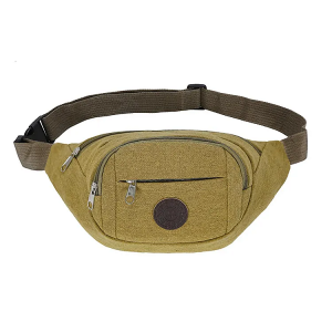 2023 new running multi-functional large capacity wear-resistant and anti-theft canvas waist bag