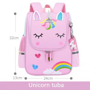 The new cartoon space bag cute lightweight tiger Unicorn backpack for boys and girls