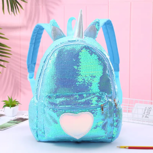 beautiful cute Unicorn Large Capacity Mermaid Sequin Backpack school bags for girls