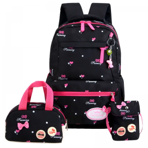 Manufacturers wholesale new pink children sweet cute light casual backpack school bags for women