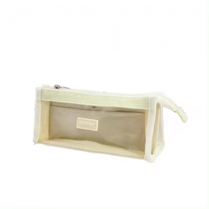 Transparent wholesale double-layer examination special large capacity simple multi-functional open convenient PVC stationery bag