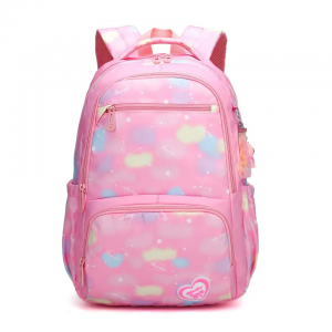 Primary school girls grade 4-6 Princess campus light anti splash Korean Backpack kids school bag with lunch box