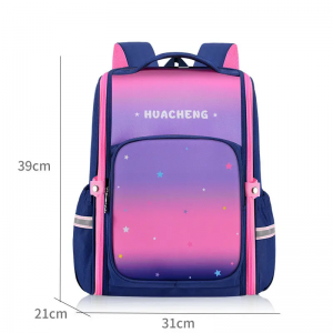 New gradient one-piece boys and girls custom printed logo schoolbag for primary school students school bags manufacture