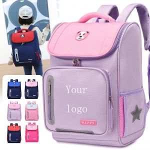 manufacture Wholesale Custom Logo Fashion cute Waterproof Kids Teenager Student Backpack Schoolbags For Boys And Girls