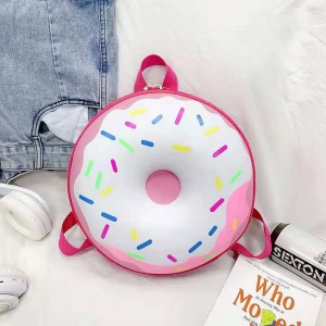 Wholesale Children Schoolbag Kindergarten Schoolbag Customized LOGO Student Gifts Cartoon Schoolbag Donut Backpack Animal Prints