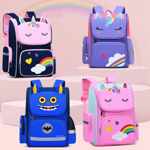 Factory Customized New Fashion cartoon mochila Unicorn children’s school bags backpack for primary