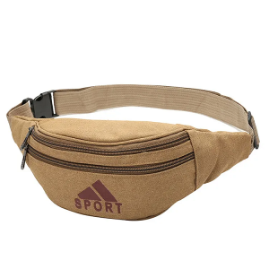 2023 new outdoor sport running large capacity waterproof canvas sports waist bag