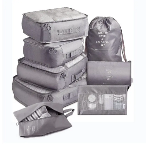 Wholesale travel storage set Travel storage bag eight sets of travel clothing classification storage bag