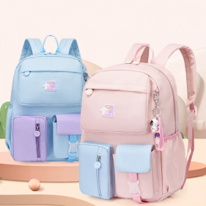 Tot sale nylon water splashing multifunctional high quality pendant colleague teenager backpack bags for girls