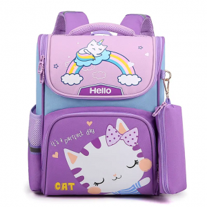 New space schoolbag for primary school students, boys and girls in Grade one, two and three cute cartoon children backpack