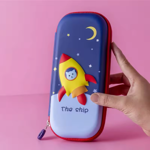 Large capacity cartoon EVA pen bag for primary school students 3D stereoscopic pencil case female waterproof and anti-fall