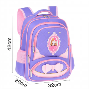 New cute spine protection large capacity bow girl’s new backpack student bag for kids