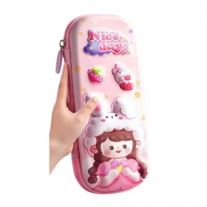 Primary school girl cartoon cute stationery pencil case canvas large capacity transparent pen case