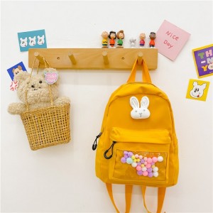 Foreign trade wholesale cute little rabbit kindergarten children bag bag small and pure and fresh colour preschool backpack